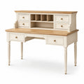 Scrivania legno crema con piano naturale 120x60x100 cm